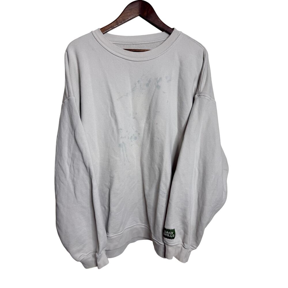 Daily Drills One Size Oversized Crewneck Sweatshirt Minimalist Athleisure